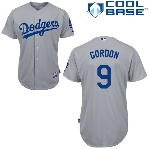Dee Gordon #9 mlb Jersey-L A Dodgers Women's Authentic 2014 Alternate Road Gray Cool Base Baseball Jersey